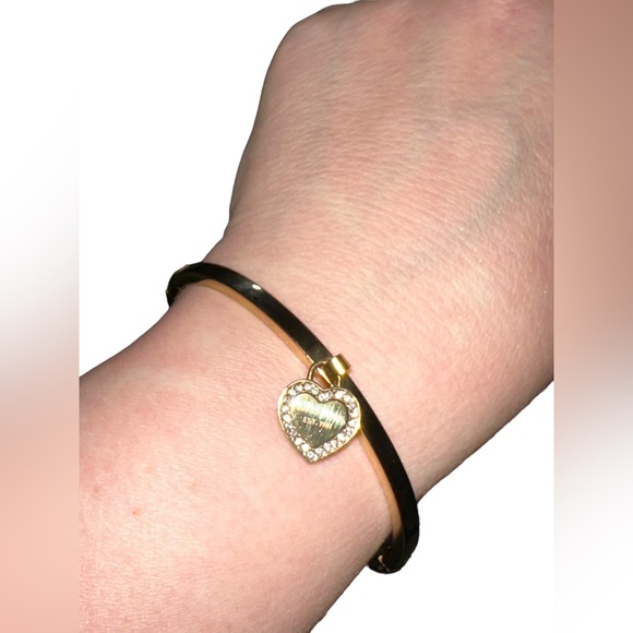 Michael Kors heart charm with crystal accents hinged bracelet. 2.3” MKJ5037710 - Picture 8 of 10
